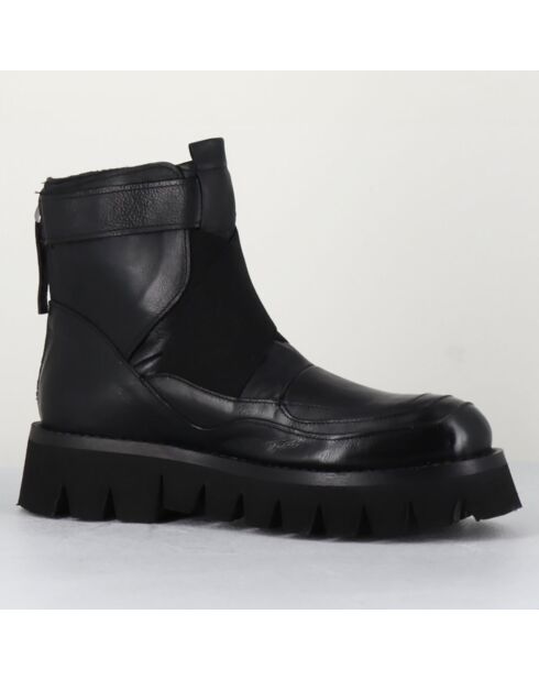 Boots en Cuir Smile noires