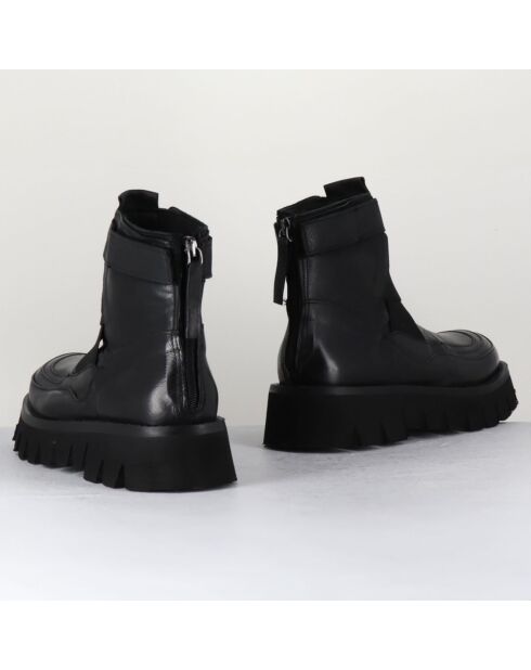 Boots en Cuir Smile noires