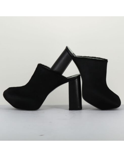 Mules en Velours de Cuir noires