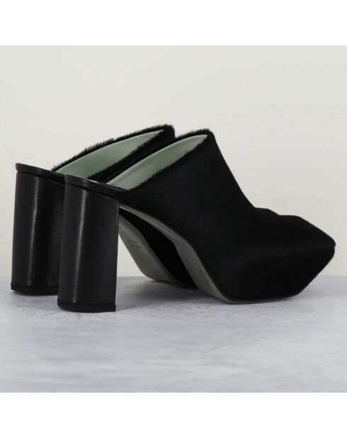 Mules en Velours de Cuir noires