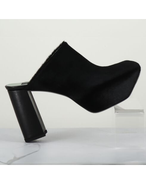 Mules en Velours de Cuir noires