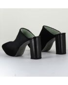 Mules en Velours de Cuir noires