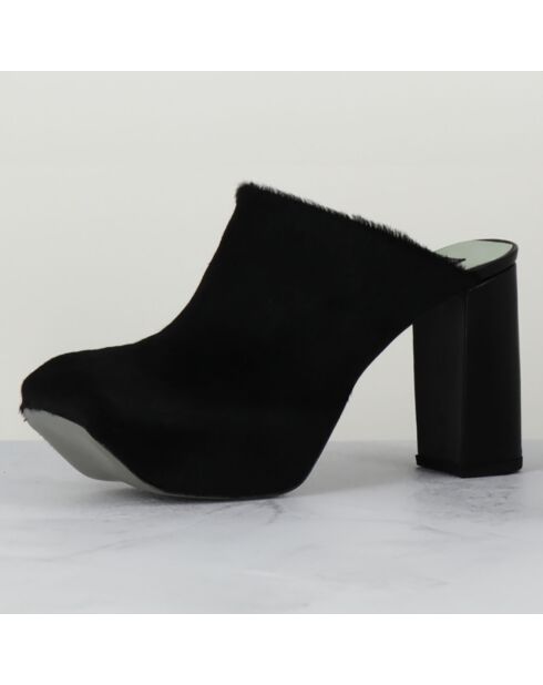 Mules en Velours de Cuir noires