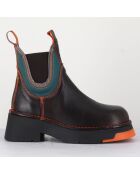 Chelsea boots en Cuir Kaya marron - Talon 5 cm