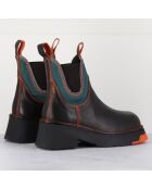 Chelsea boots en Cuir Kaya marron - Talon 5 cm