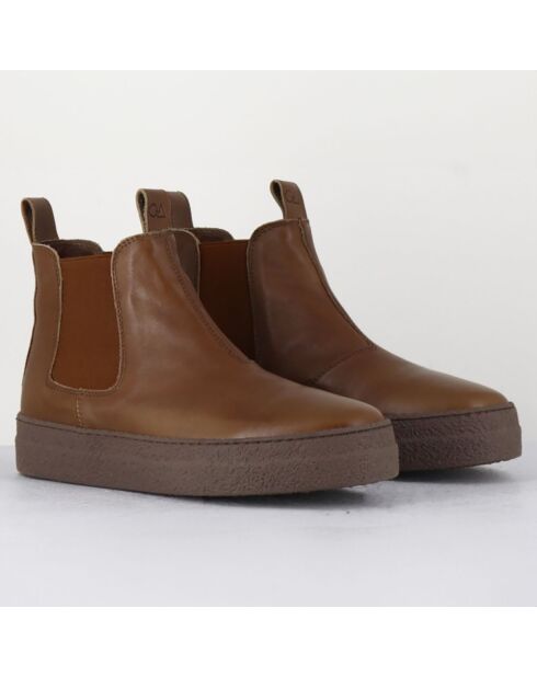 Chelsea boots en Cuir camel