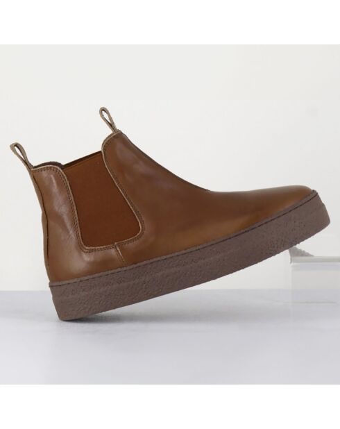 Chelsea boots en Cuir camel