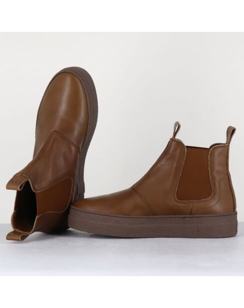 Chelsea boots en Cuir camel