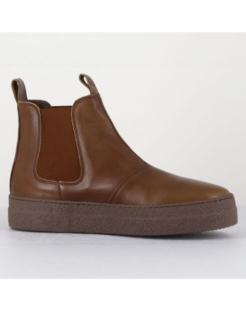 Chelsea boots en Cuir camel