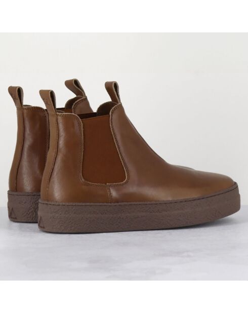 Chelsea boots en Cuir camel