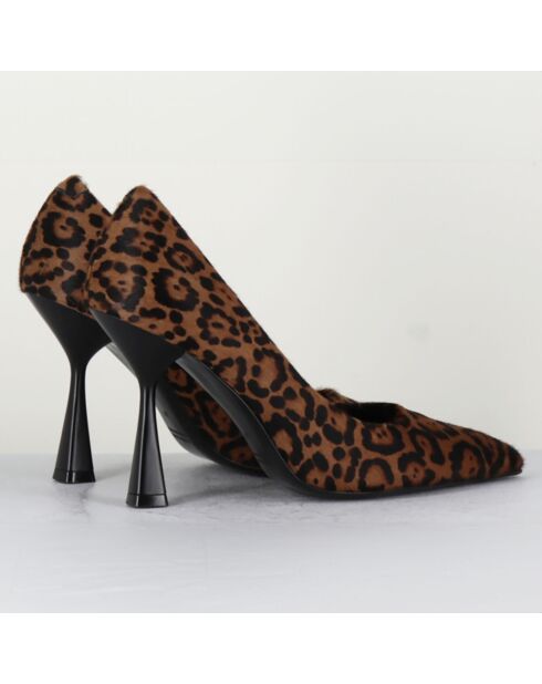 Escarpins en Cuir Alexiane leopard - Talon 9.5 cm