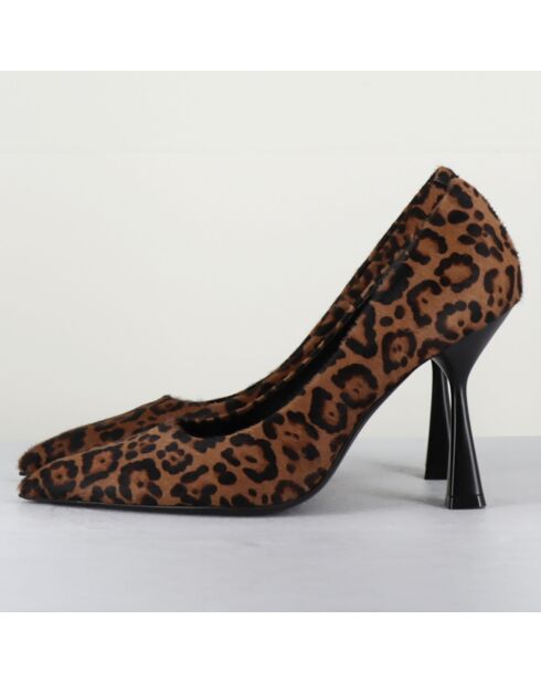 Escarpins en Cuir Alexiane leopard - Talon 9.5 cm