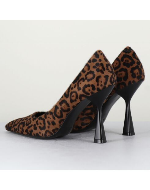 Escarpins en Cuir Alexiane leopard - Talon 9.5 cm