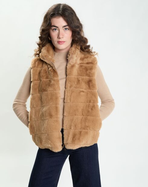 Suzy camel vest