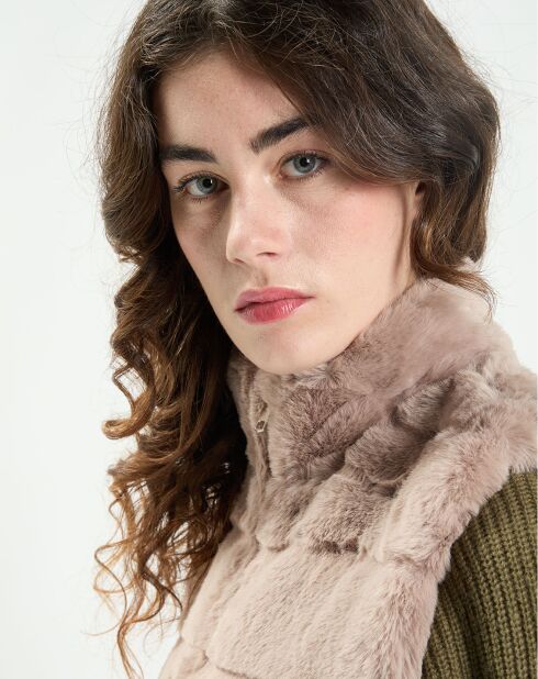 Gilet Suzy taupe clair