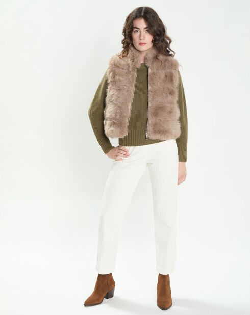 Gilet Julia taupe