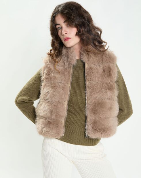 Gilet Julia taupe