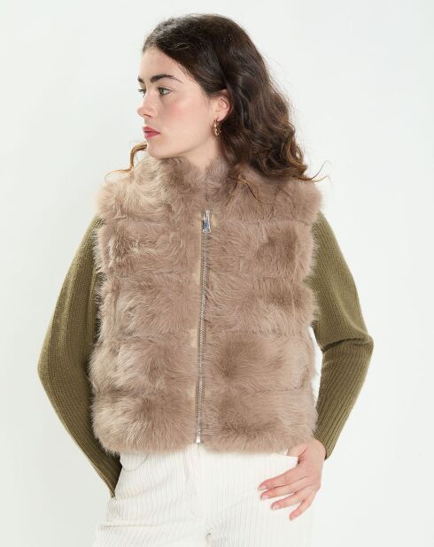 Gilet Julia taupe