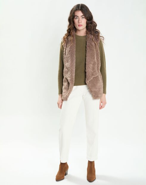 Gilet Lizzy taupe