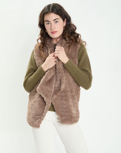 Gilet Lizzy taupe