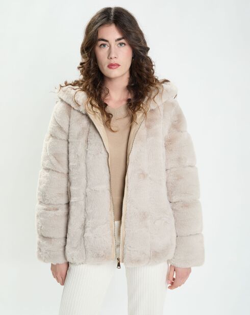 Beige jas Carla