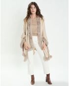 Poncho Cloé beige