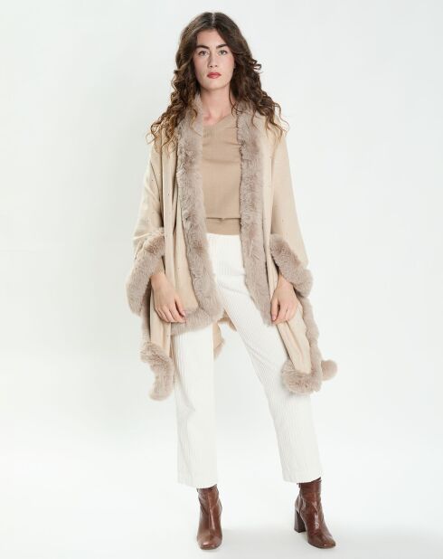 Poncho Cloé beige