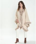 Poncho Cloé beige