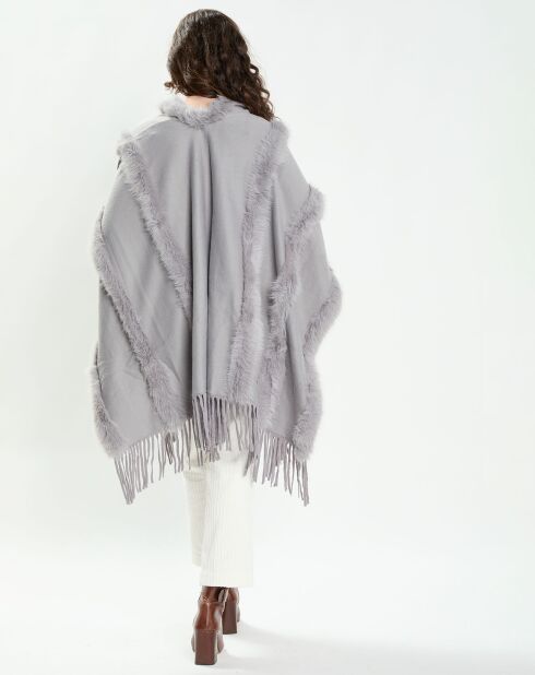 Poncho Maeva gris clair