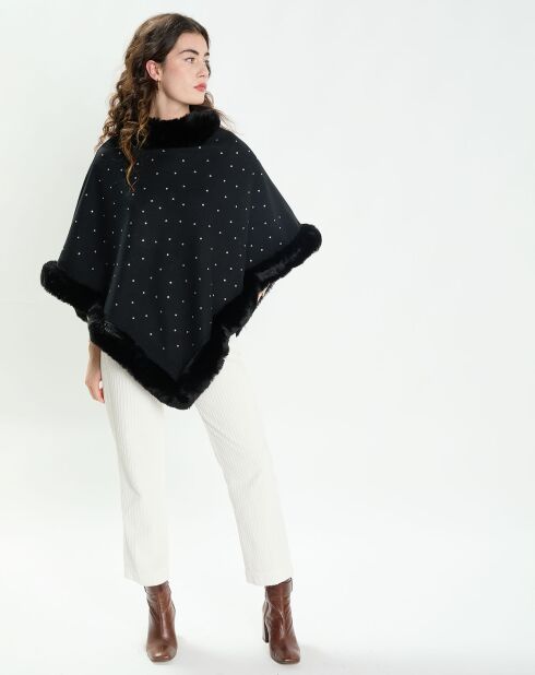 Poncho Camélia noir