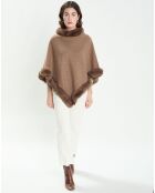 Poncho Camélia taupe