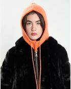 Capuche avec cordons Jade orange vif
