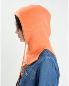 Capuche avec cordons Jade orange vif