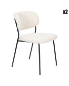 2 witte stoelen Basile Boucle - 55x49x80 cm