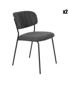 2 sillas Basile gris oscuro - 56x49x78 cm