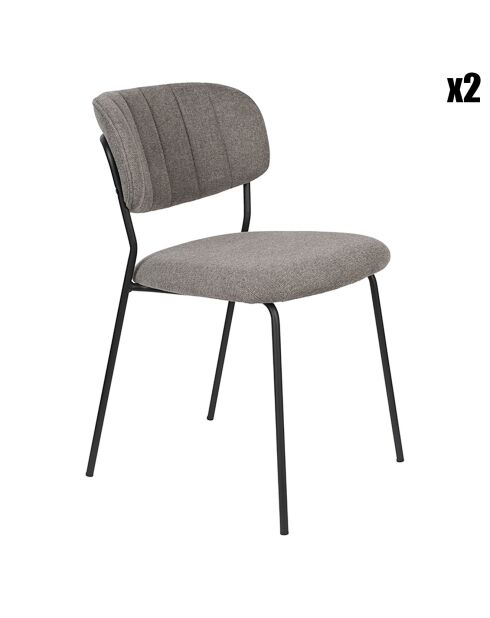 2 sillas Basile grises - 55x48,5x80 cm