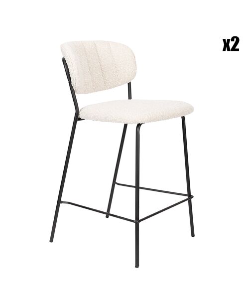 2 taburetes Basile blancos - 54x48x89 cm