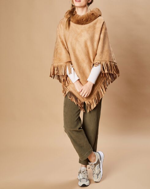 Poncho Stockholm camel