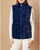 Gilet en Fausse Fourrure Alger marine