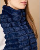 Gilet en Fausse Fourrure Alger marine
