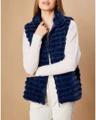 Gilet en Fausse Fourrure Alger marine
