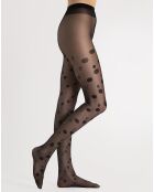 Collants à motifs Bubbles 20 deniers noirs