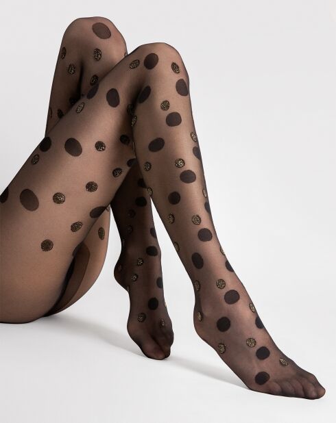 Collants à motifs Bubbles 20 deniers noirs