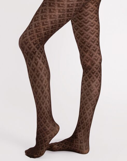 Collants à motifs Bisette 30 deniers noirs