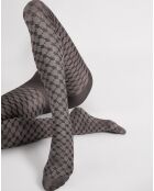 Collants à motifs The French 30 deniers gris