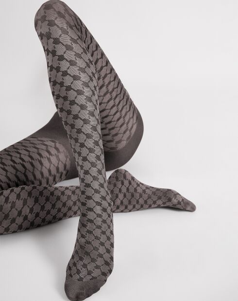 Collants à motifs The French 30 deniers gris