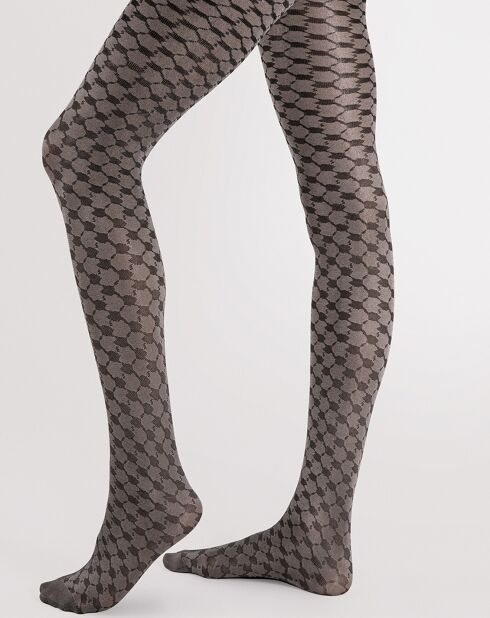 Collants à motifs The French 30 deniers gris