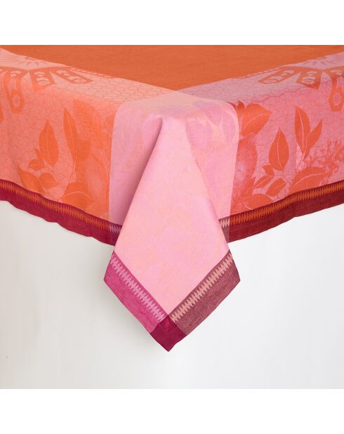 Nappe 100% Lin Jardin d'Orient terre battue