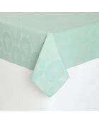 Nappe 100% Coton Yukata bleu vert