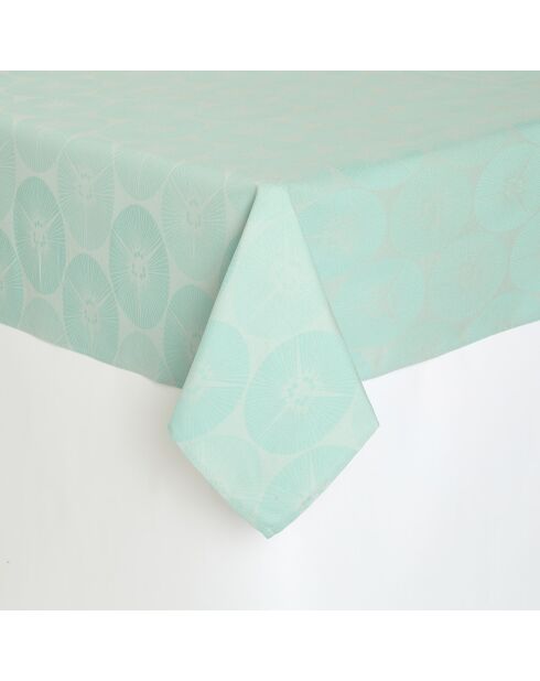 Nappe 100% Coton Yukata bleu vert